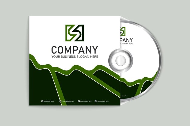 Modern corporate minimalist style cd cover and label template design for your project