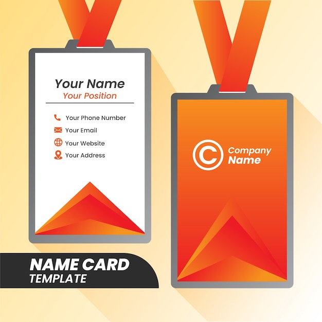 Modern Corporate Name card design double sided Name card design template