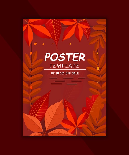 Modern corporate poster for a fall sale