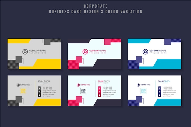Modern Corporate Premium Business Card Design Vector Template