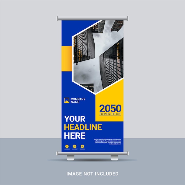 Vector modern corporate roll up banner