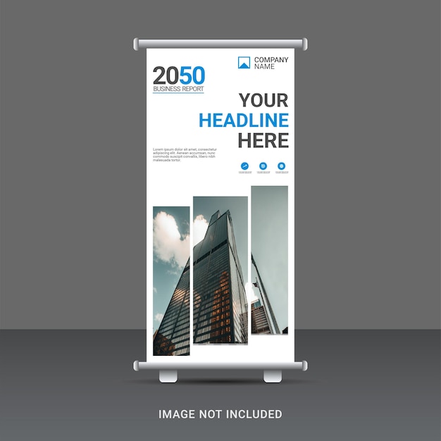 Modern corporate roll up banner