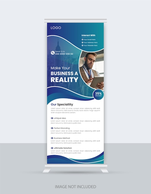 Modern corporate rollup banner design