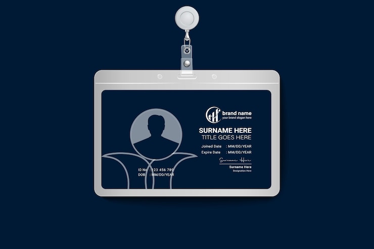 Vector modern corporate shape id card template design