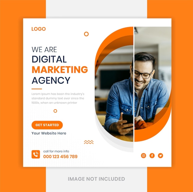 modern corporate social media post business post design vector