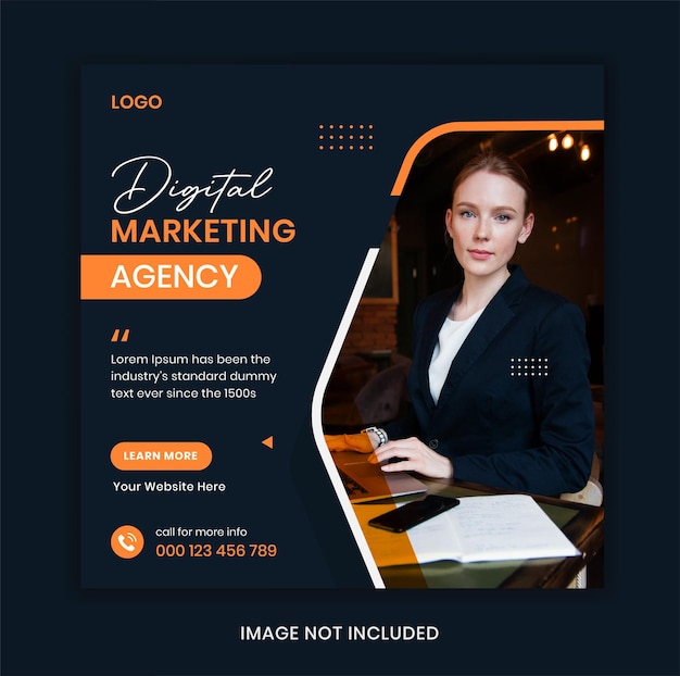 Modern corporate social media post design business post vector