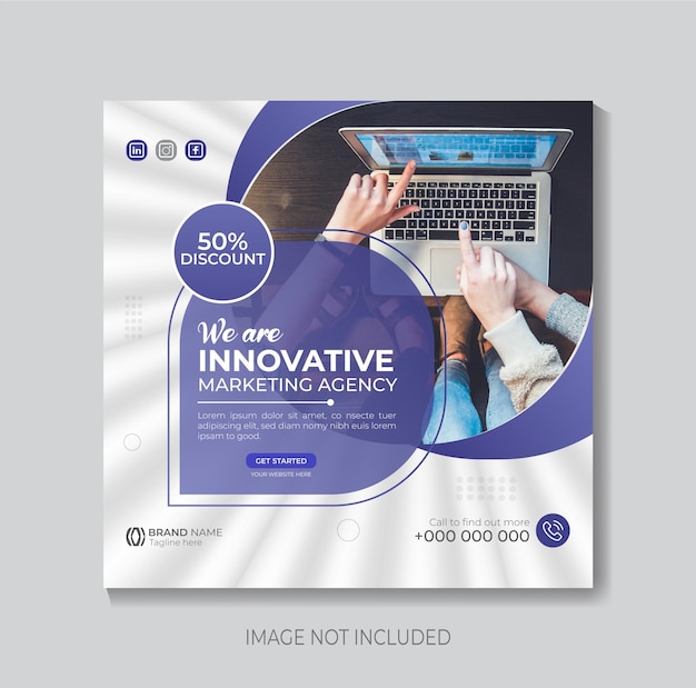 Vector modern corporate social media post design