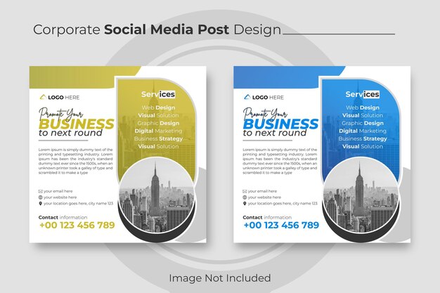 Vector modern corporate social media postontwerp