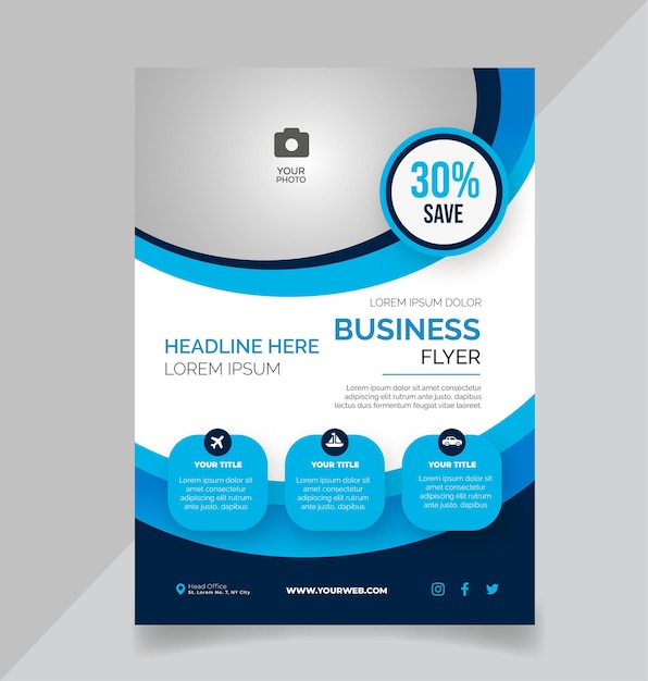 Vector modern corporative flyer template