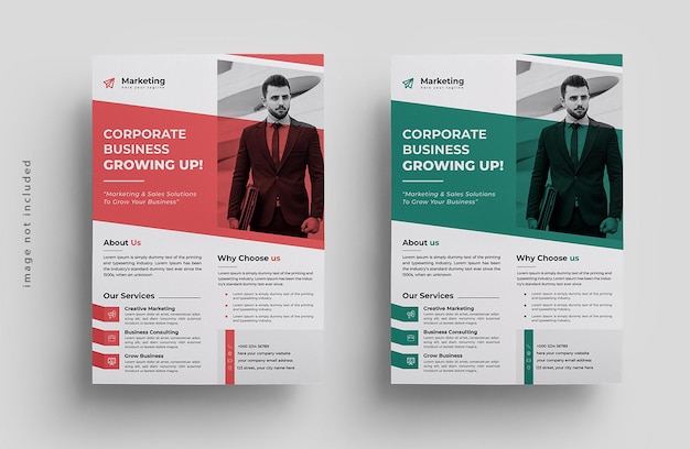 Vector modern corporative flyer template