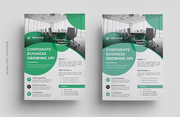 Modern corporative flyer template