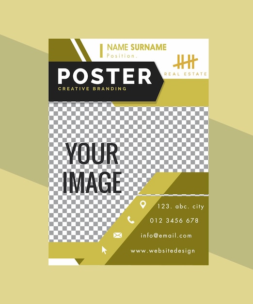 Vector modern corporative flyer template