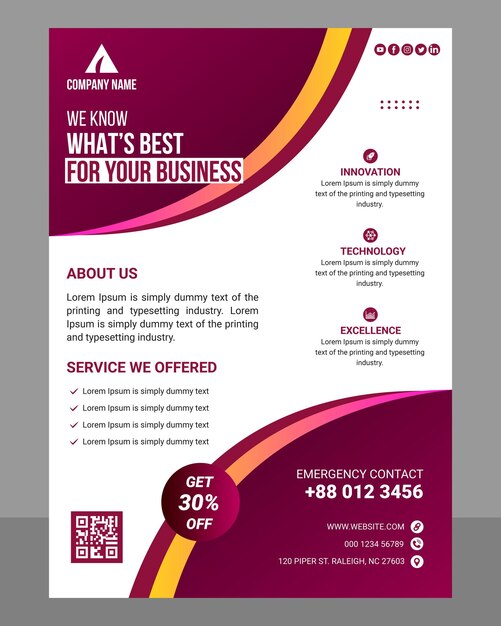 Modern corporative flyer template