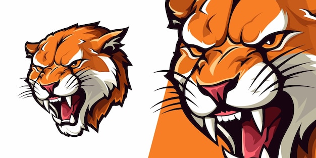 Современный логотип талисмана Cougar для спортивной киберспортивной и командной одежды Roar with Style