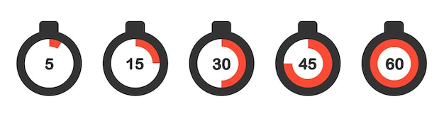 Modern countdown vector design elements set. timers set on white background. vector stock