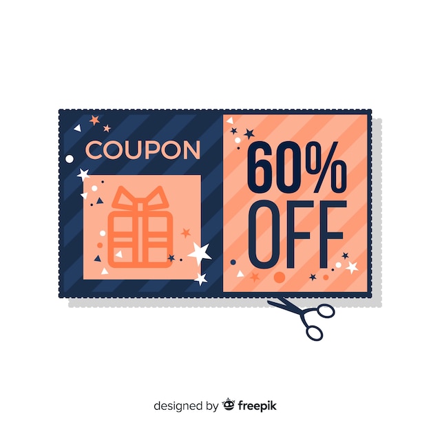 Vector modern coupon template concept