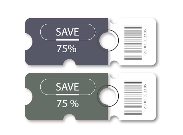 Modern coupon template concept