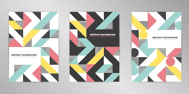 Vector modern cover design background set a4 format