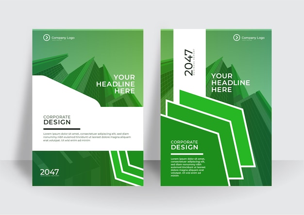 Vector modern cover design template. corporate annual report or book design template