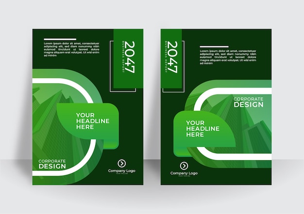 Modern cover design template. Corporate annual report or book design template