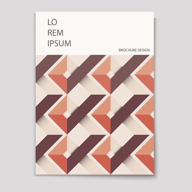 Modern cover template with geometric design