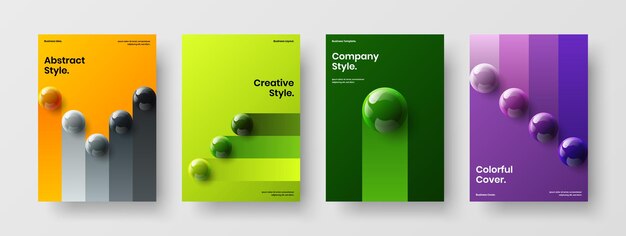 Modern cover vector design concept set