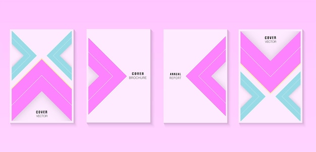 Modern Covers Template Design geometric shapes in soft colors