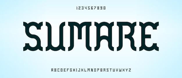 Modern creatief alfabet met sjabloon voor stedelijke stijl