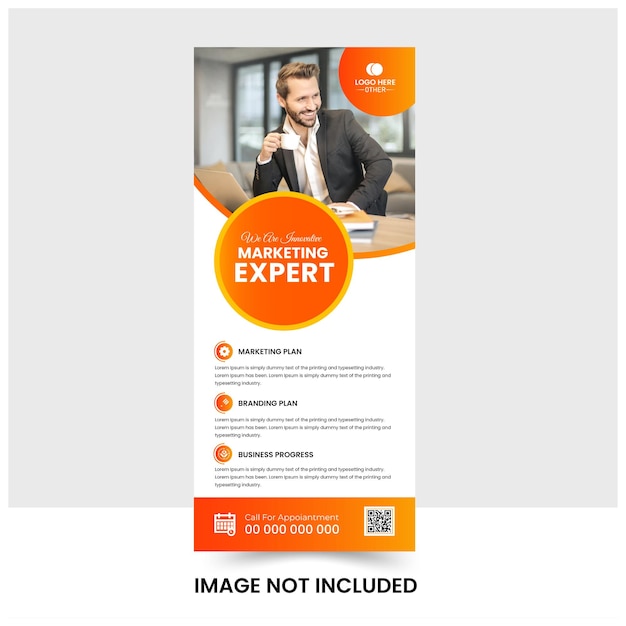 modern creatief bedrijfsroll-up bannerontwerp