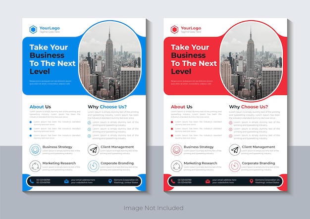 Modern creatief flyer-ontwerp, Business flyer-sjabloon Premium Vector