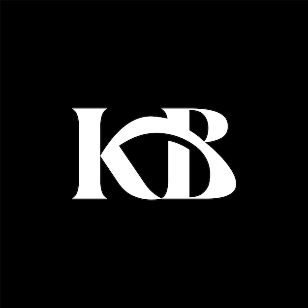 Modern creatief KB-logo-ontwerp