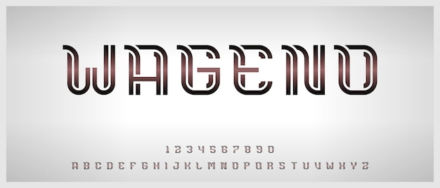 Modern creative alphabet with urban style template