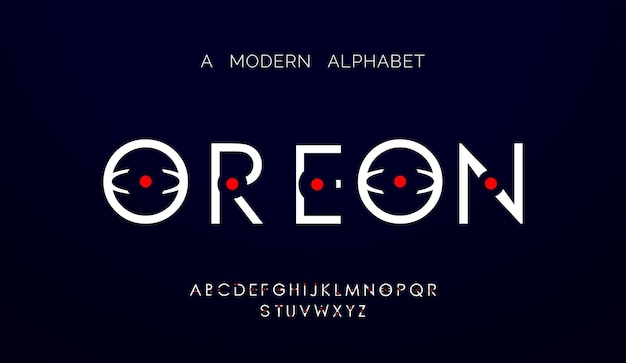 Modern creative alphabet with urban style template