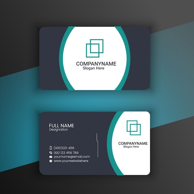 modern creative black business card template