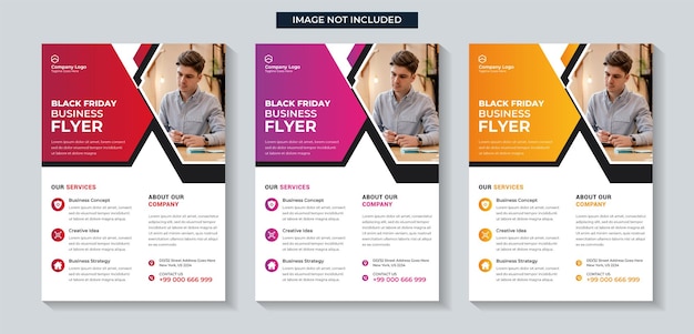 モダンでクリエイティブなビジネス ブラック フライデー チラシ テンプレート。