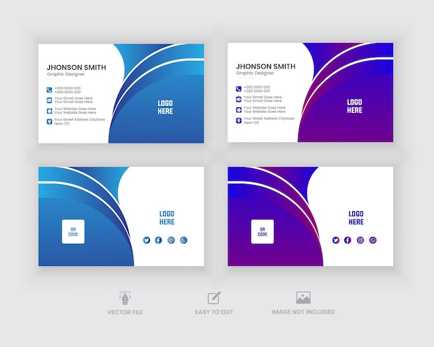 modern creative business card design template