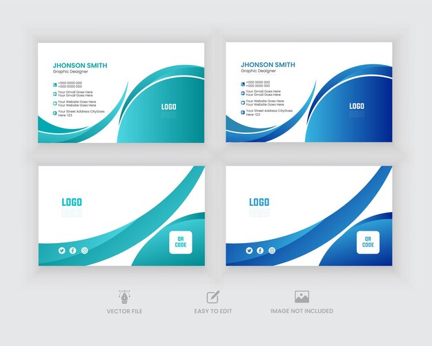 modern creative business card design template