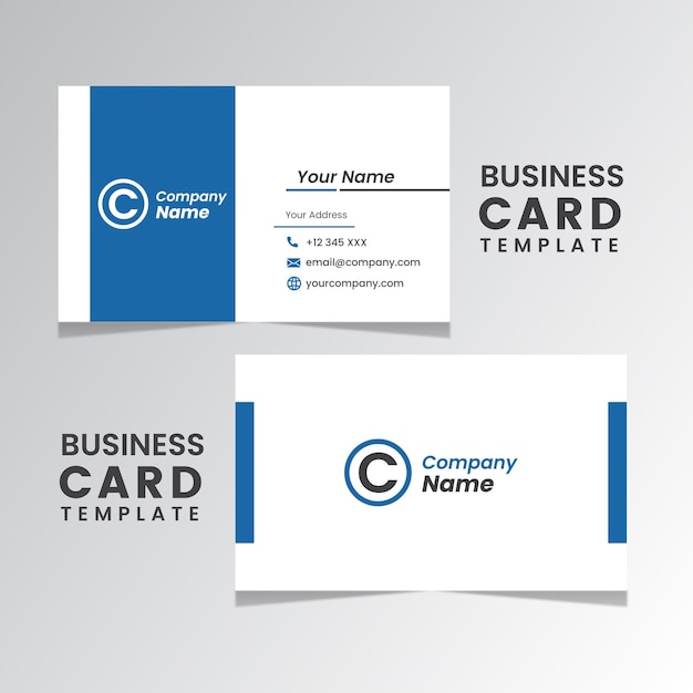 Modern creative business card and name card,horizontal simple clean template vector design, layout