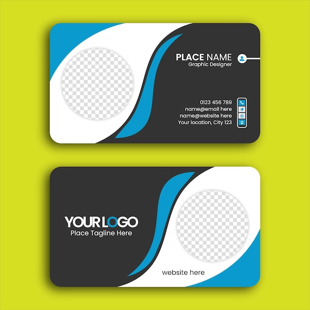 Modern creative business card and name card simple clean template vector design