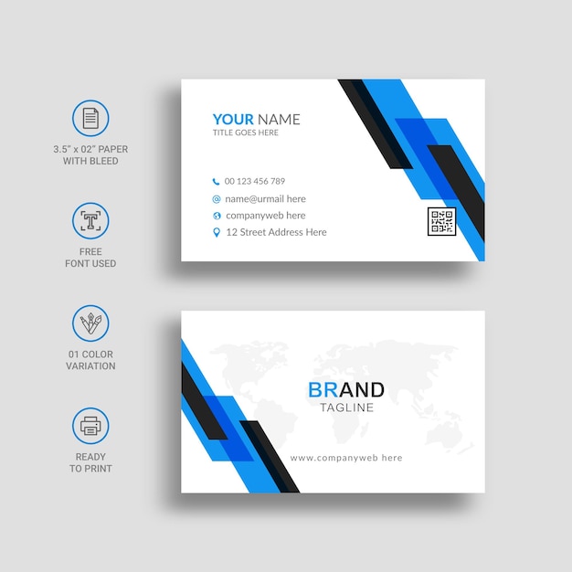 Modern and creative business card template design