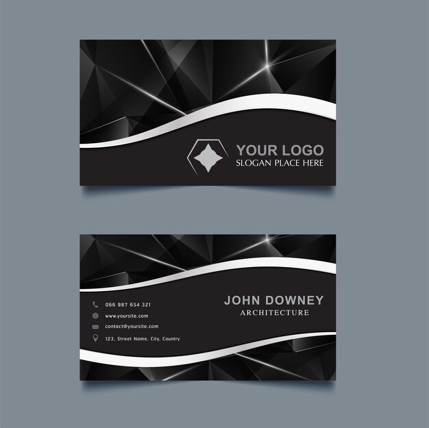 Vector modern creative business card template double sided