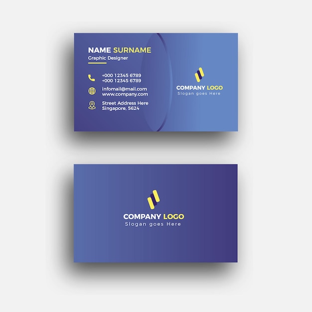 Vector modern creative business card template