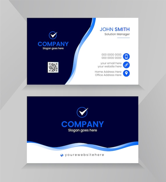 Vector modern creative business card with black and red color