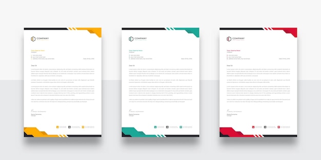 Modern and creative business company letterhead template