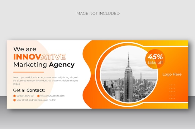 Modern creative business facebook cover design template