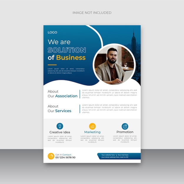 Modern creative business flyer design template