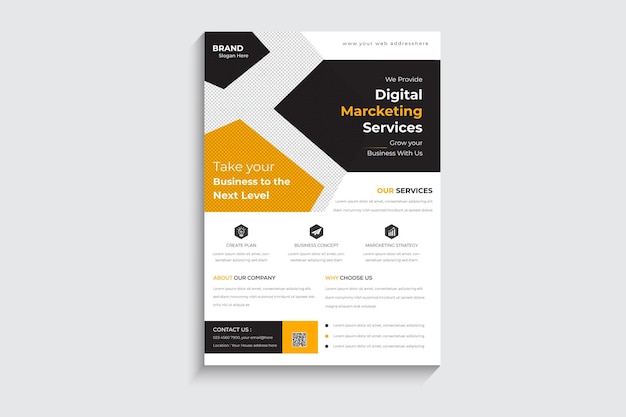 modern creative business flyer or poster design template