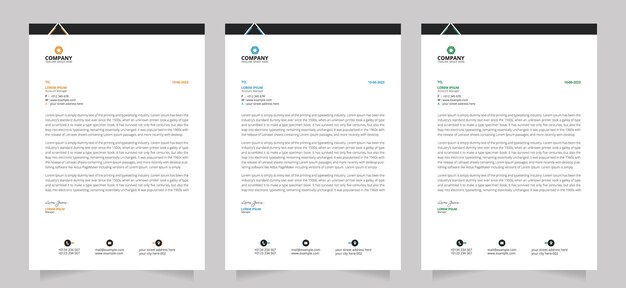 Vector modern creative business official letterhead template design in a4 size