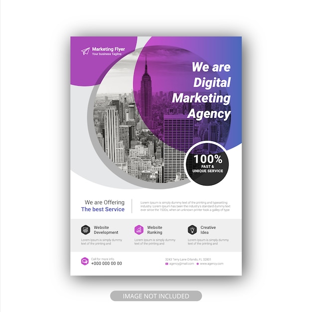 Modern and creative business promotion flyer template