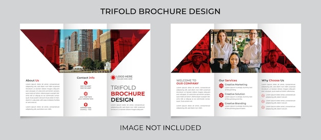 Modern creative business trifold brochure template design